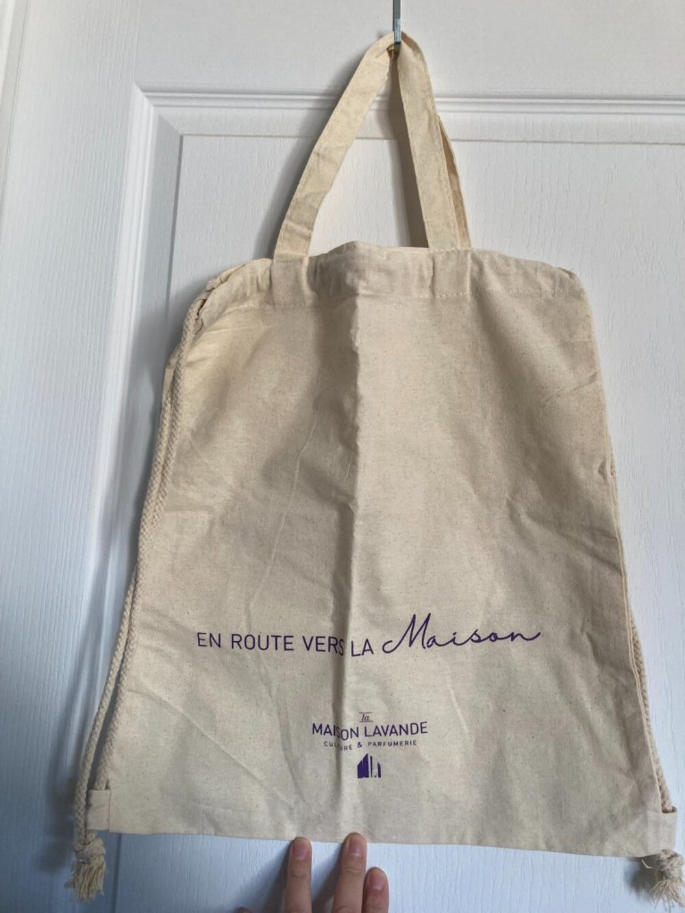 La Maison Lavande  Drawstring  tote bag